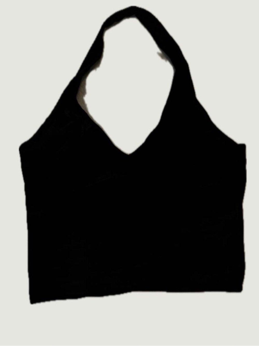 Charlotte Russe Black Halter Crop Top